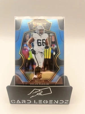 Dylan Parham 2022 Panini Select  RC Premier Level Light Blue /99 #154 LV Raiders - Image 1 of 2