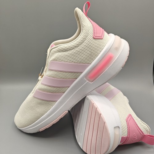 Scarpe da ginnastica Adidas Racer Tr23 stringate giovani ragazze taglia 7 bianco sporco IG4910