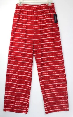 Pantalones de pijama para mujer TOMMY HILFIGER talla XL rojo, blanco estrellas/árboles venta al por menor $54 Foto 1 de 3
