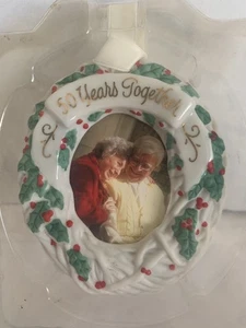 Vintage Punze Ornament 50 Years Together Photo Holder No Box 1989 - Bild 1 von 4
