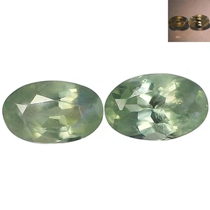 Alejandrita natural de 0,47 quilates (par de 2 piezas) verde cambiante a rojo (bajo luz UV) - Imagen 1 de 5