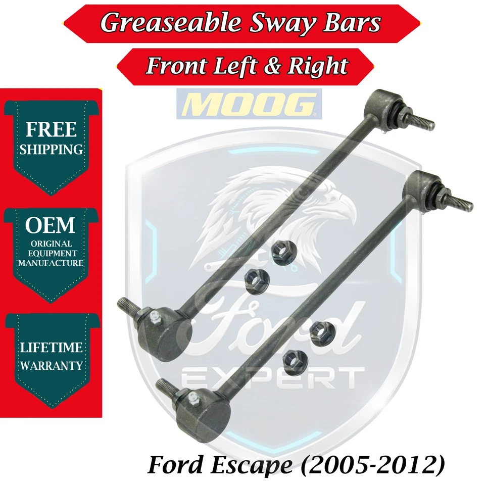 Оригинальные передние стабилизаторы подвески MOOG для Ford Escape 2005-2012 годов выпуска с пожизненной гарантией - Изображение 1 из 4