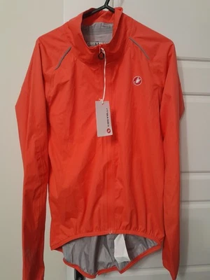 Castelli Mens Cycling Fully Waterproof Road Gravel Emergency Rain Jacket Medium - Image 1 of 2
