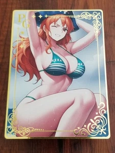 Nami - One Piece - Carta PG in metallo dorato Storia della Dea - Foto 1 di 4