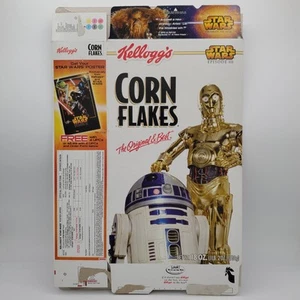 Vintage 2005 Star Wars R2-D2 C-3PO EPIII Kellogg's Corn Flakes Cereal Empty Box - Picture 1 of 2
