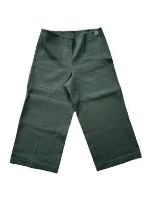 Pantalones cortos Vince para mujer talla 12 pierna ancha verde oliva texturizados elásticos maduros Foto 1 de 4