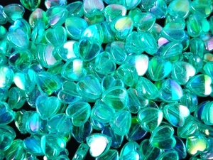 Beads Plastic Mint Rainbow Hearts 100g DIY Jewellery Friendship Bracelets - Imagen 1 de 3