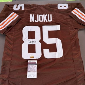 David Njoku Autographed Signed Browns XL Custom Jersey-JSA Witnessed - Picture 1 of 6
