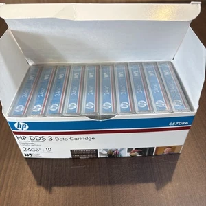 Brand New Sealed Box 10 x HP C5708A DDS-3 24GB Data Cartridges - Afbeelding 1 van 7