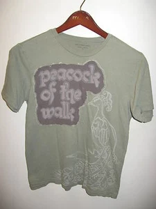 Calvin Klein Peacock of The Walk Retro Khaki T Shirt M - Picture 1 of 5