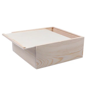 Jewelry Box Snack Box Wood Container Box Unfinished Wood Boxes Craft - Picture 1 of 10