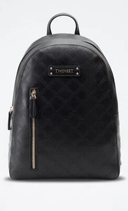 Borsa Zaino Backpack TWIN SET DONNA Bag Twinset Nero Zainetto - Foto 1 di 10