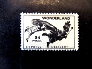 GERALD M KING, ALICE in WONDERLAND FANTASY EXPRESS DELIVERY STAMP, 24 WINKS, MNH - Bild 1 von 2