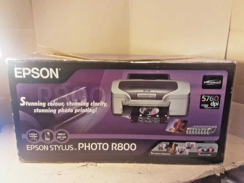VINTAGE EPSON Stylus Photo R800 C11C550011 17 ppm 5760 x 1440 dpi InkJet Photo - Image 1 of 4