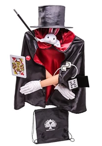 Deluxe Magician Costume 12pc Set MMP Living Halloween 6+ - New / Sealed - Picture 1 of 5