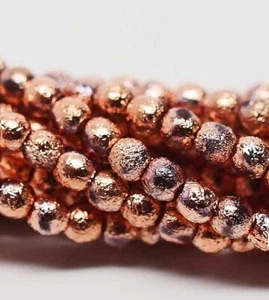 4 mm, mineral de cobre grabado Druk, 25 Druk redondo, (b) (duk42) - Imagen 1 de 1