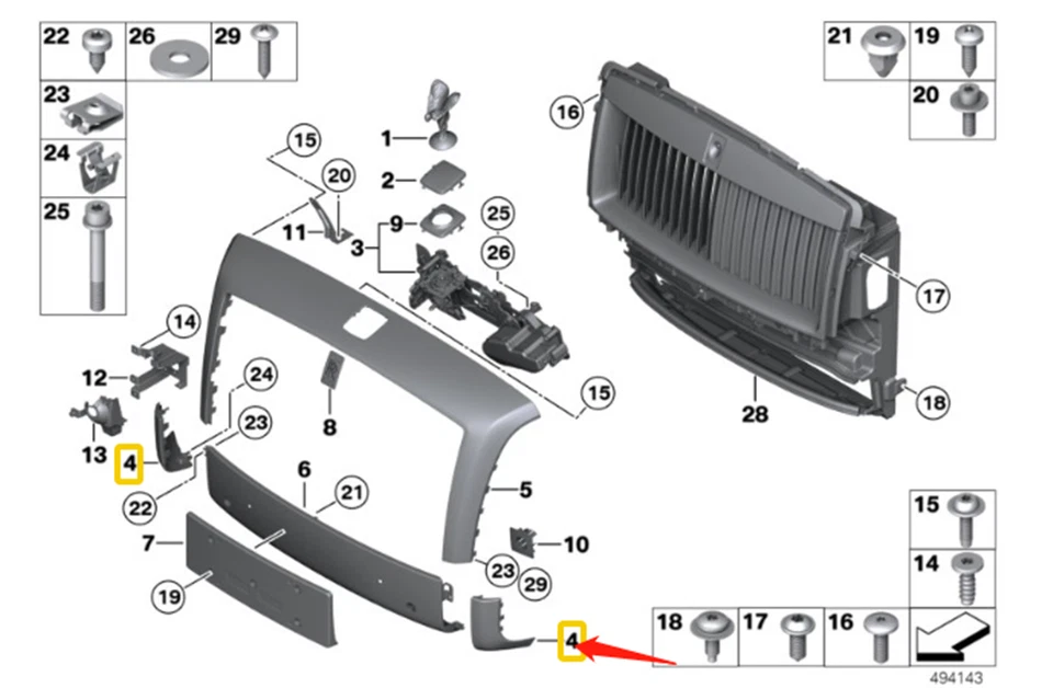 Rolls Royce Ghost 2009-2014 rejilla radiador izquierda 51117238231 Foto 1 de 4