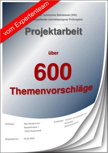 Betriebswirt Projektarbeit Themenvorschläge Technischer Betriebswirt TBW 600 - Bild 1 von 1