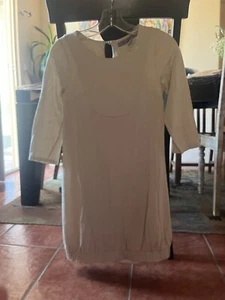 ZARA COLLECTION Dress/Tunic Beige Knit~ Gathered Hem M - Picture 1 of 7
