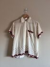 Bode Whirling Dot Short Sleeve Button Up Shirt - Size S/M - White - New