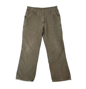 Carhartt jeans men's 33x30 relaxed straight khaki green utility outdoor work - Picture 1 of 15