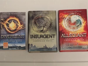 Divergent by Veronica Roth, Lot of 3, Complete Trilogy, 2 HC, 1 PB, 1st Eds - Picture 1 of 8