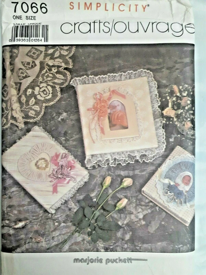 Photo Book Covers Albums Simplicity 7066 Craft Sewing Pattern UC FF VTG Puckett - Image 1 of 4