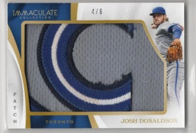 2017 Immaculate Logo Patch 4/6 Josh Donaldson Toronto Blue Jays - Image 1 of 2
