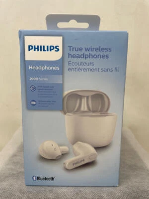 Philips True Auriculares Inalámbricos con Estuche de Carga, Serie 2000, TAT2236, Blanco Foto 1 de 3