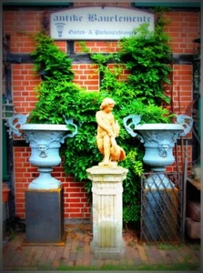 Brunnen Säule Stadtbrunnen Park Lustgarten Sandstein Schlesien 19. Jahrhundert - Bild 1 von 12