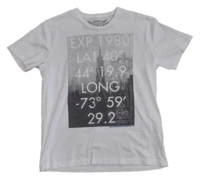 Express T-Shirt Men's Size XL White Short Sleeve 1980 Graphic Tee Cotton  - Picture 1 of 10