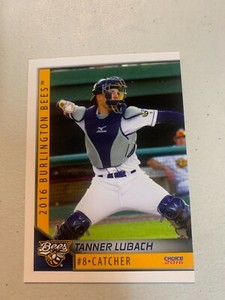 Tanner Lubach 2016 Burlington Bees Team Card