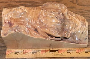 Ahornholz Wurzelholz aufklappbar Versteck Schmuck Filz gefüttert Box OOAK Handarbeit Kunst - Bild 1 von 11