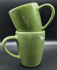 Pottery Barn Sausalito Coffee 16 oz Coffee Mugs - Sage Green - Set of 2 Mugs