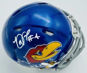 MINI CASCO FIRMADO POR DEVIN NEAL KANSAS JAYHAWKS ROCK CHALK AUTÓGRAFO BAS J823 - Imagen 1 de 2