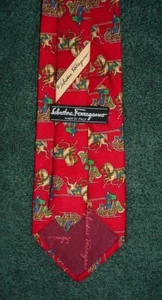 Salvatore Ferragamo Mens Silk Tie 57" X 3 3/4" Made In Italy - Picture 1 of 9