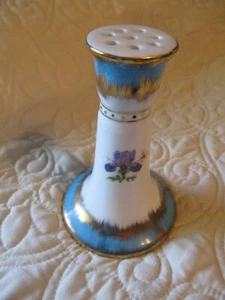 Porcelain KPM Hand Painted Hat Pin Holder W Attached Tray Iris Gold Trim - Picture 1 of 4
