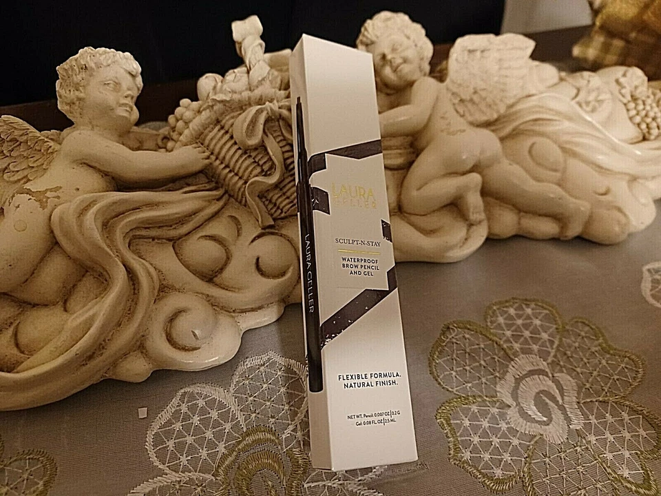 LAURA GELLER SCULPT & STAY WATERPROOF BROW PENCIL & GEL-SOFT BLACK-NEW IN BOX  - Image 1 of 1