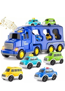 Toys Trucks Cars for Boys Toddlers, 5 in 1 City Truck Car Toys for 1 2 3 4 5 Yea - Picture 1 of 11