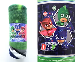 NEW Licensed PJ MASKS Soft Polar Fleece Throw Rug Blanket CATBOY OWLETTE GEKKO - Picture 1 of 8