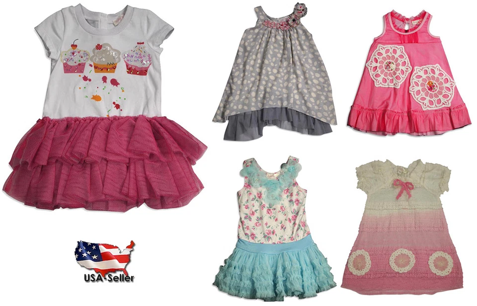Vestidos Bebé Sara Infantil Bebé Niñas - 5 Estilos Colores Telas Surtidas Foto 1 de 1