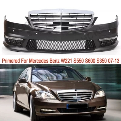 S63/S65 AMG Style Front Bumper W/DRLs fit Mercedes Benz S-Class W221 S550 07-13 Foto 1 de 4