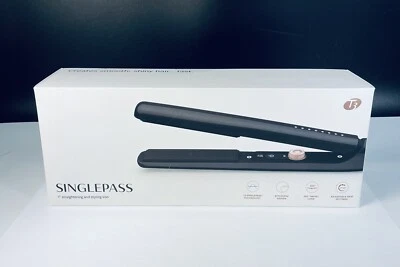 T3 Singlepass 1" Straightening Styling Flat Iron Black & Rose Gold New & SEALED - Image 1 of 4