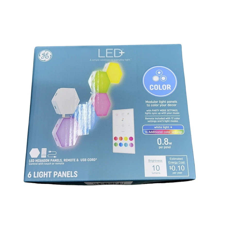GE LED+ Color Changing Light Panel Kit - 6-Pack - Image 1 of 1