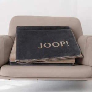 JOOP! Wohndecke Uni-Doubleface Anthrazit - Karamell 150 x 200 cm - Bild 1 von 3