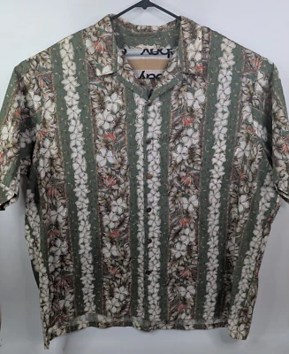 Гавайская рубашка Hilo Hattie мужская 5XL с цветочным рисунком на пуговицах с коротким рукавом курорт пляжный серфинг - Изображение 1 из 4