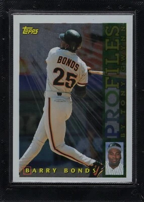 1996 Topps - Profiles #NL-03 Barry Bonds by Tony Gwynn SF Giants - Image 1 of 3