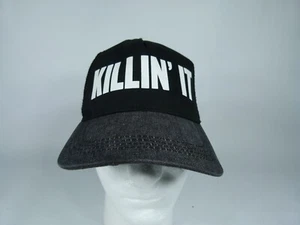 Killin' It Mütze schwarz bedruckt Netz verstellbar Druckknopflasche mit grauer Krempe - Bild 1 von 6