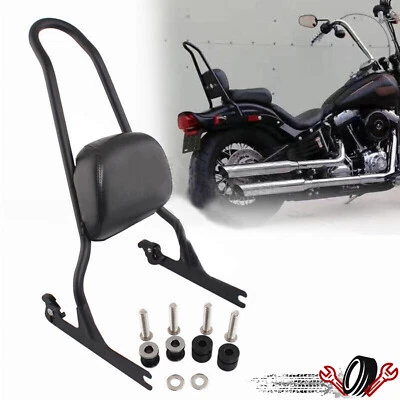 Detachable One-Piece Backrest Sissy Bar For 06-17 Harley Fatboy Softail FXST - Image 1 of 4