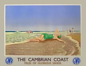 84231 Vintage The Cambrian Coast GWR Railway Travel Decor Wall Print Poster - Picture 1 of 7